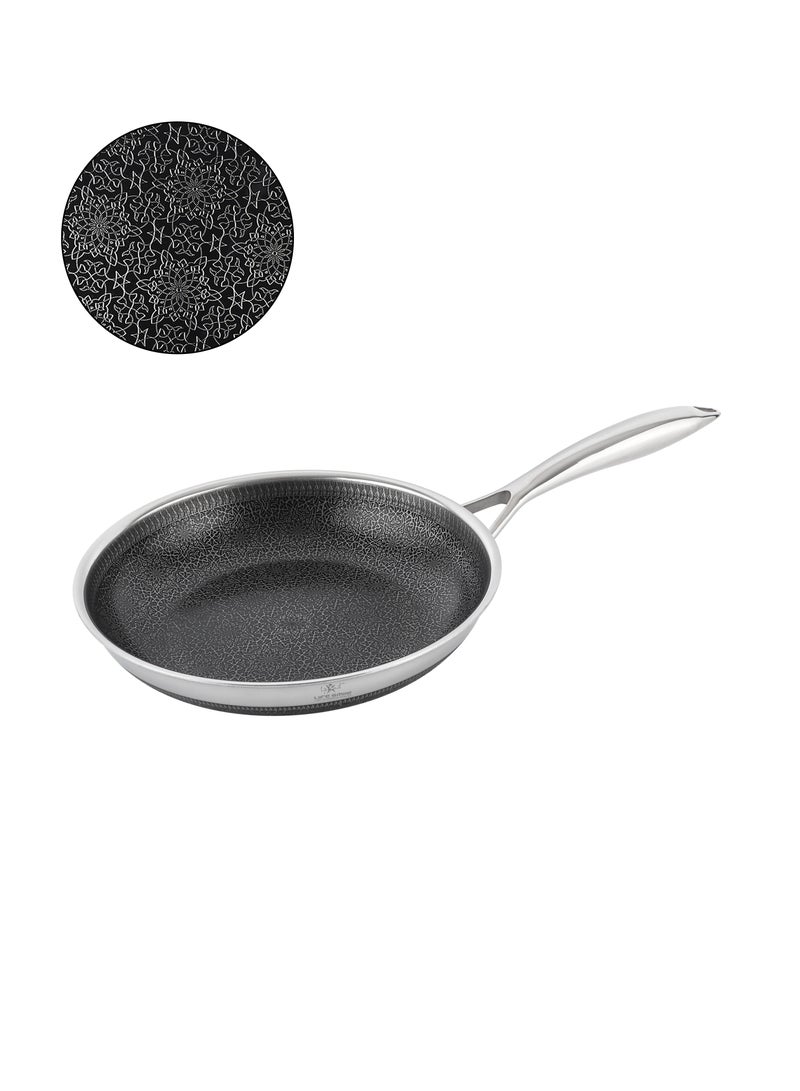 Life Smile 22cm Hybrid Stainless Steel Fry Pan (1.4L) – Non-Stick, Induction Bottom, Scratch-Resistant - Image 1
